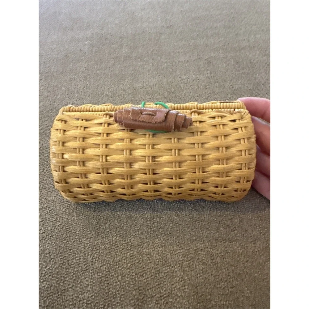 Lucky Penny Anthropology Wicker Straw Eyeglass Case (TD)